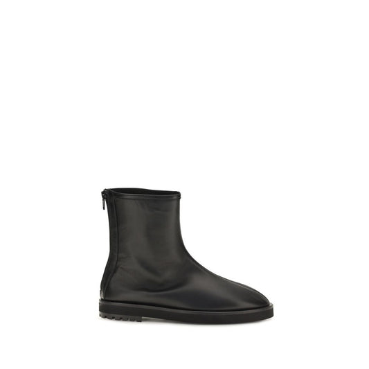 Dear Frances Black Calf Leather Ankle Boots