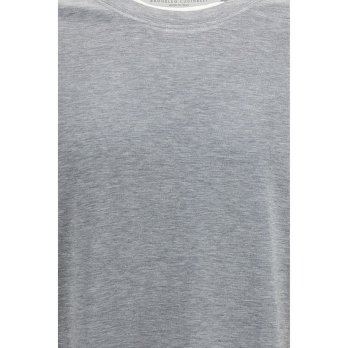 Brunello Cucinelli Gray Cotton T-Shirt
