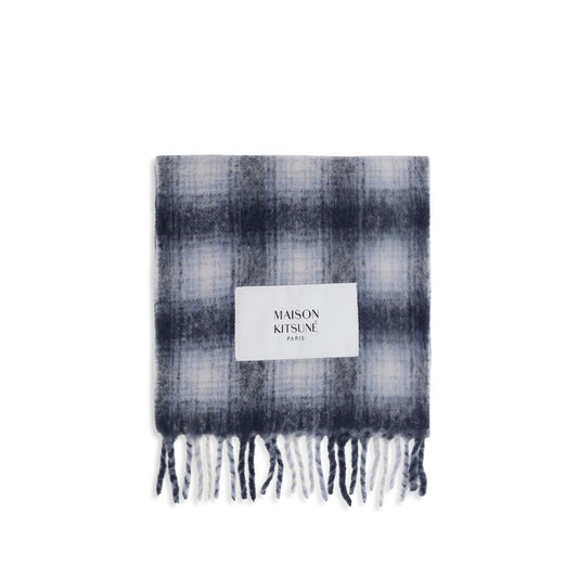 Maison Kitsuné Gray Alpaca Scarf