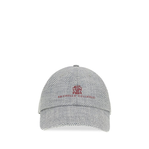 Brunello Cucinelli Gray Wool Oves Aries Cap (Baseball Hat)
