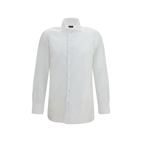 Finamore White Cotton Dress Shirt