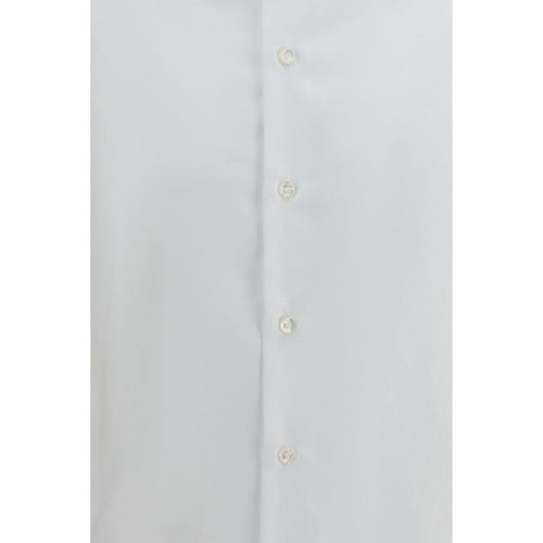 Finamore White Cotton Dress Shirt