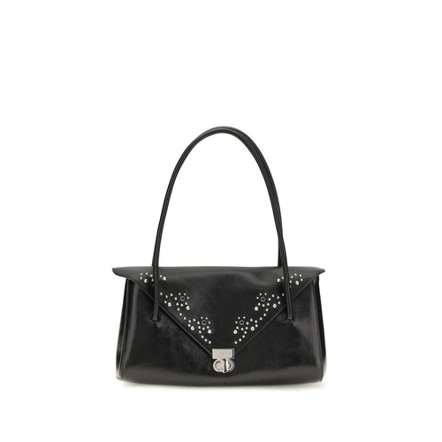 Marni Black Calf Leather Bos Taurus Shoulder Bag