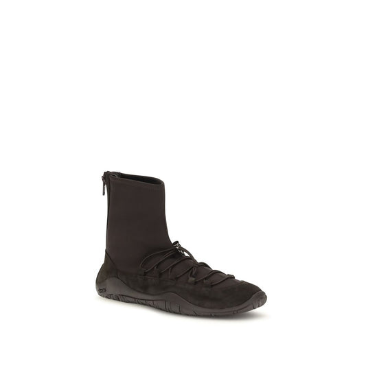 Dear Frances Black Calf Leather Lace-Up Boots