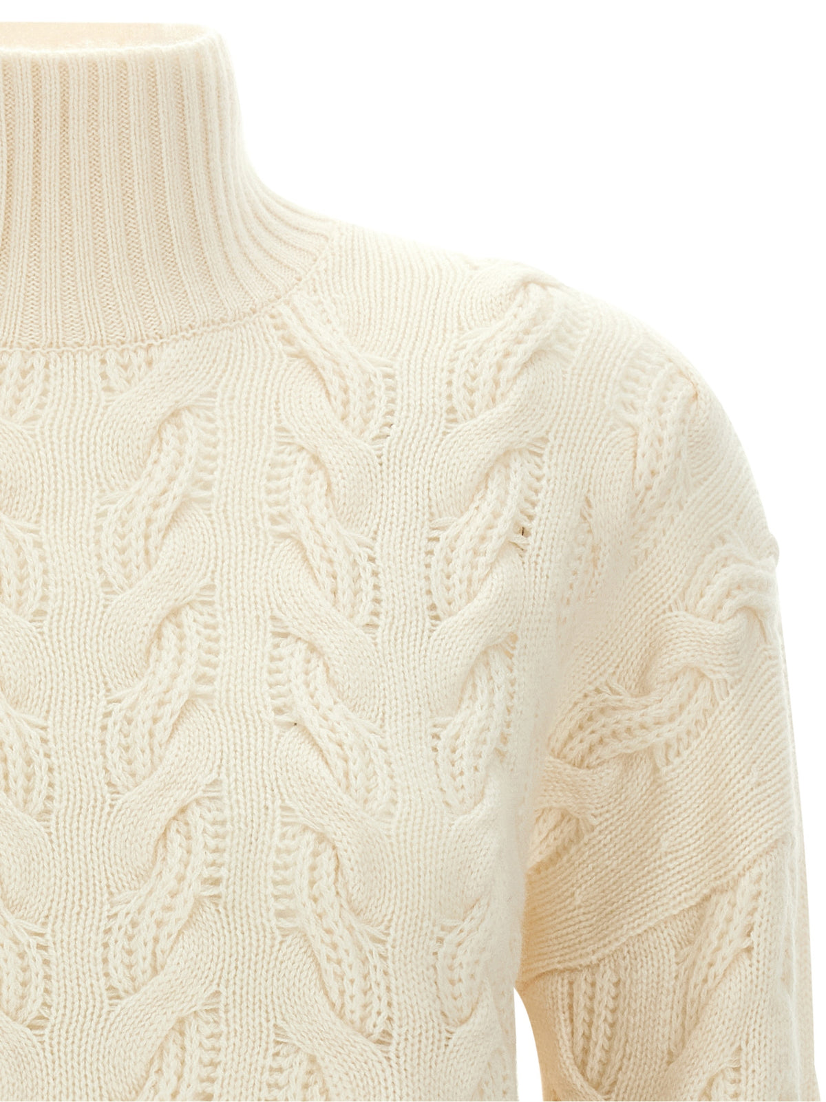 Max Mara White Wool Cardigan