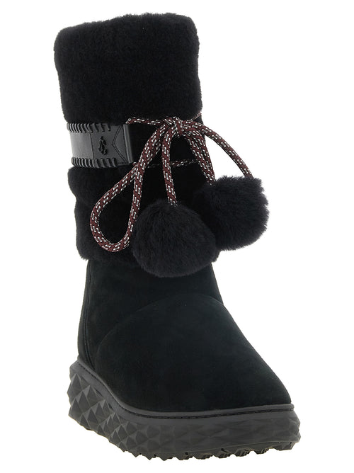 Jimmy Choo Black Lamb Leather Flat Boots