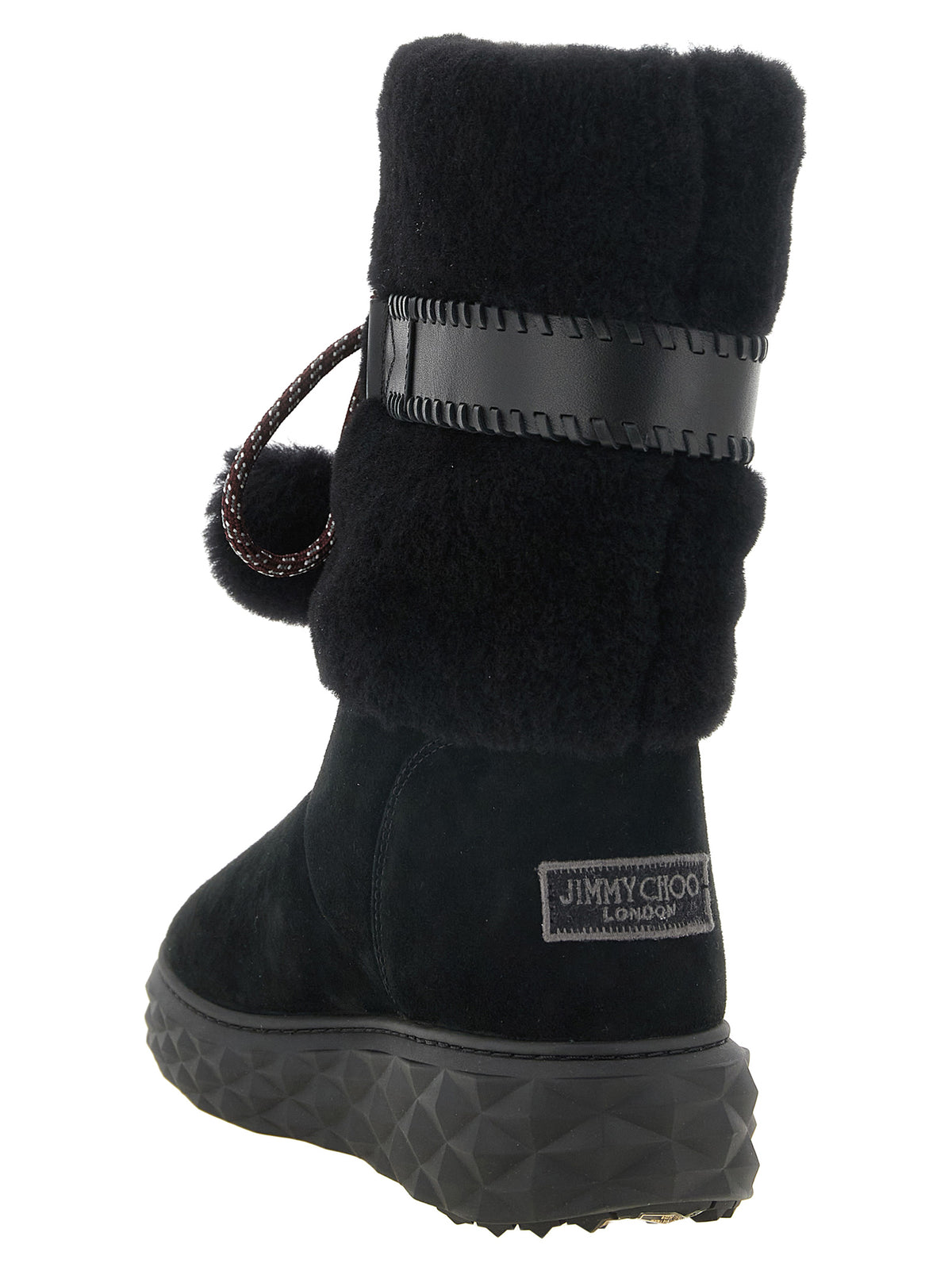 Jimmy Choo Black Lamb Leather Flat Boots