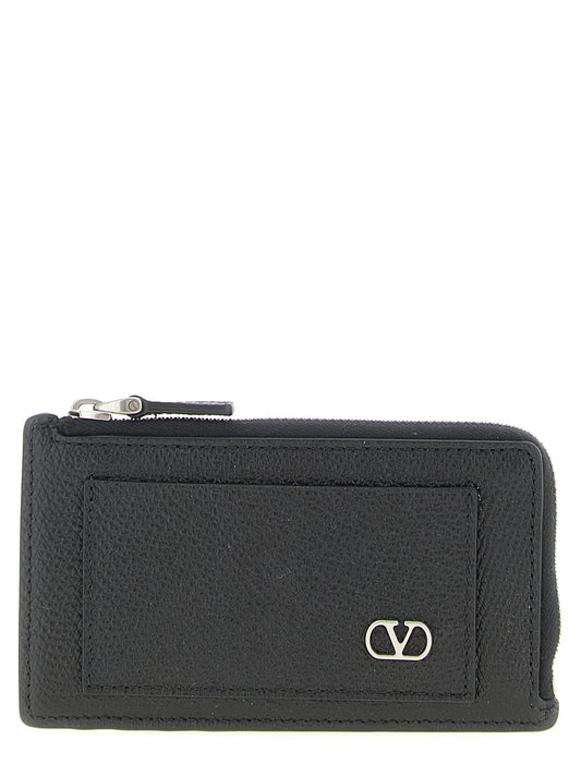 Valentino Garavani Black Calfskin Cardholder