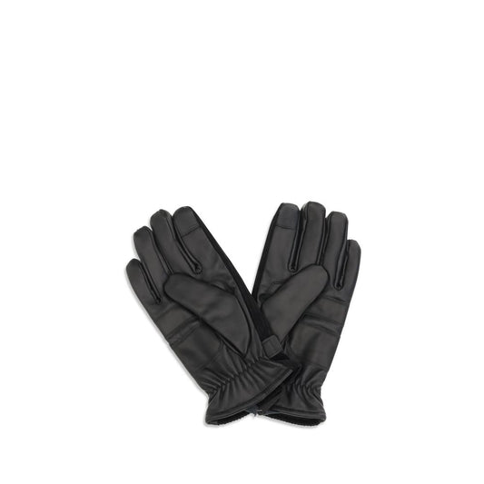 Barbour Black Calf Leather Gloves