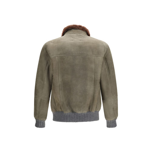Brunello Cucinelli Bicolor Cashmere Bomber