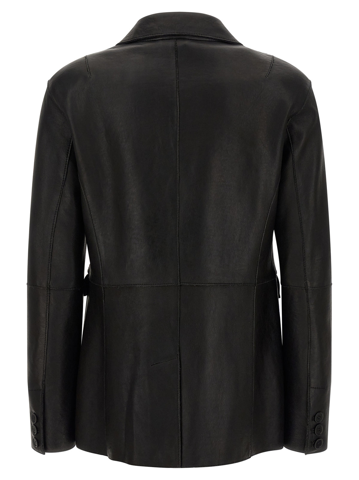 P.A.R.O.S.H. Black Lamb Leather Blazer