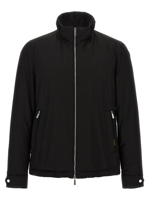 MooRER Black Wool Full-Length Jacket