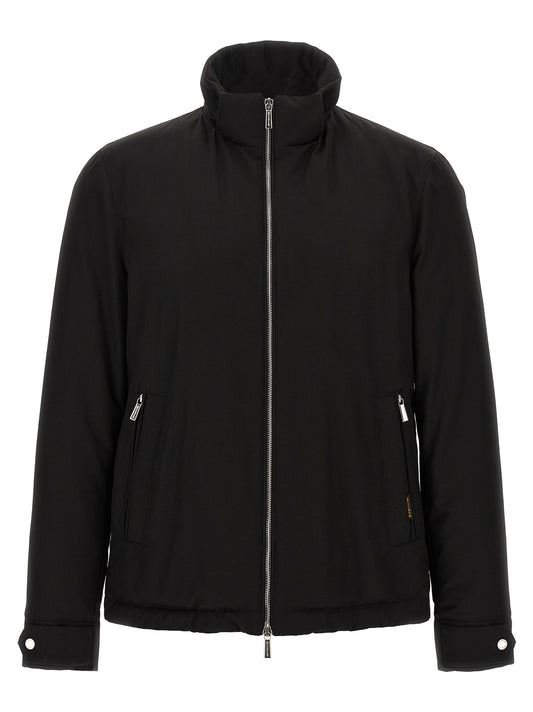 MooRER Black Wool Full-Length Jacket