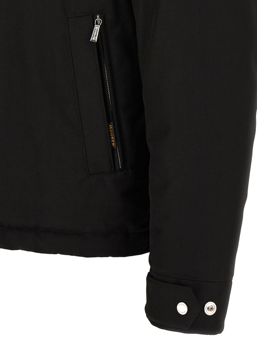 MooRER Black Wool Full-Length Jacket