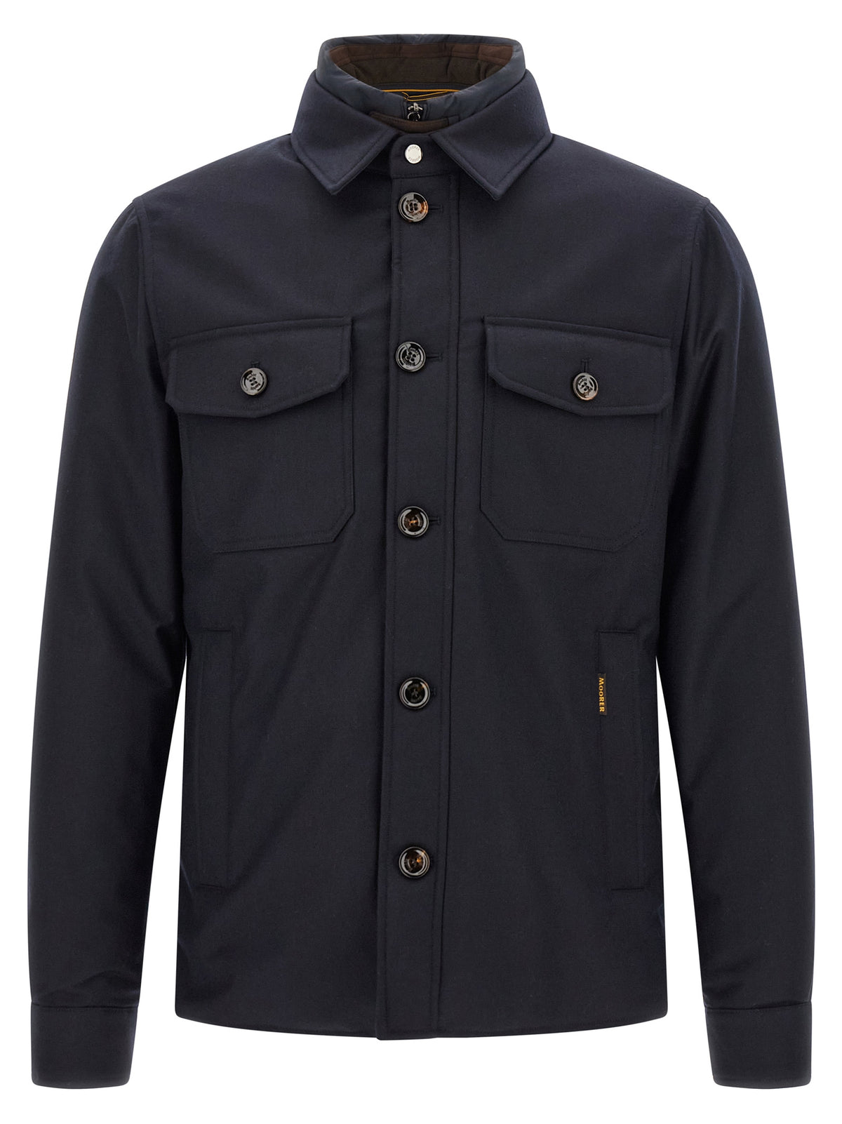 MooRER Blue Wool Full-Length Jacket