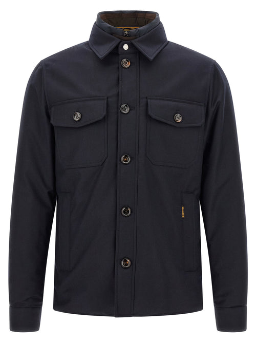 MooRER Blue Wool Full-Length Jacket