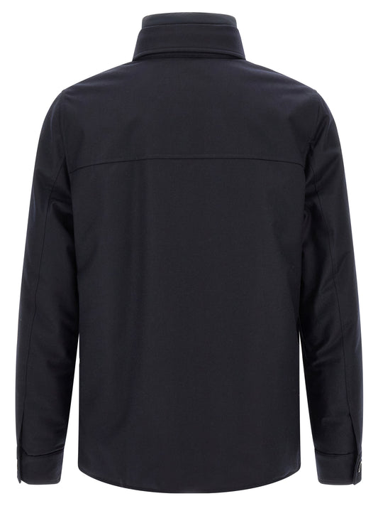 MooRER Blue Wool Full-Length Jacket