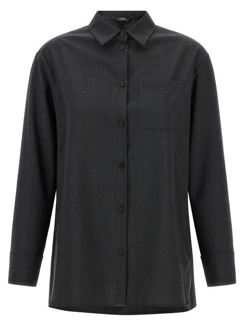 'S Max Mara Gray Wool Blouse