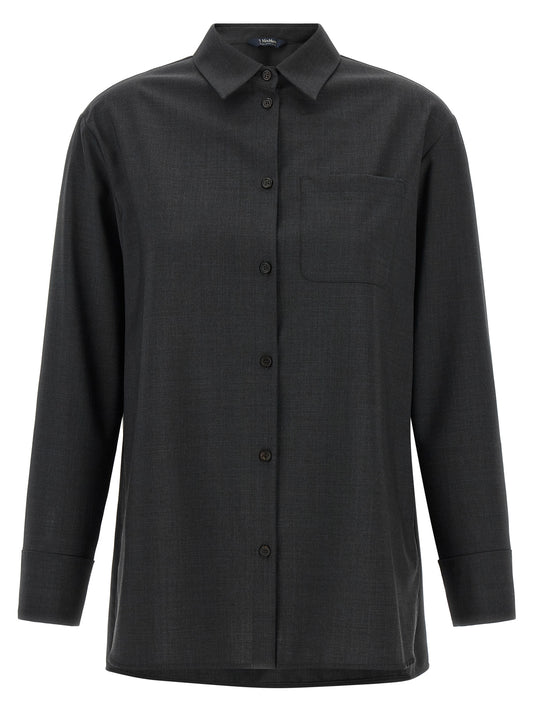'S Max Mara Gray Wool Blouse