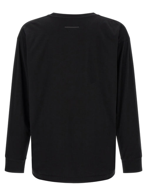 MM6 Maison Margiela Black Cotton Long Sleeve T-Shirt