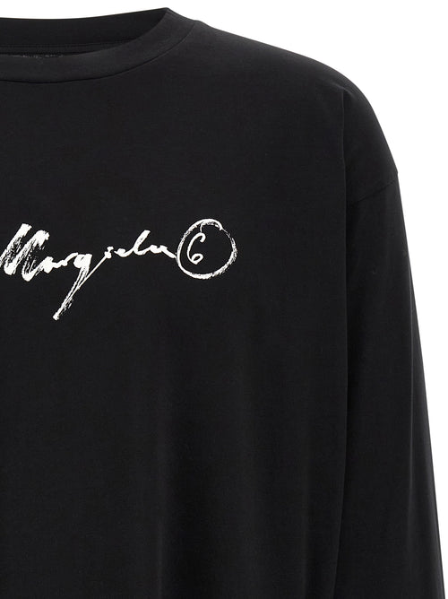 MM6 Maison Margiela Black Cotton Long Sleeve T-Shirt
