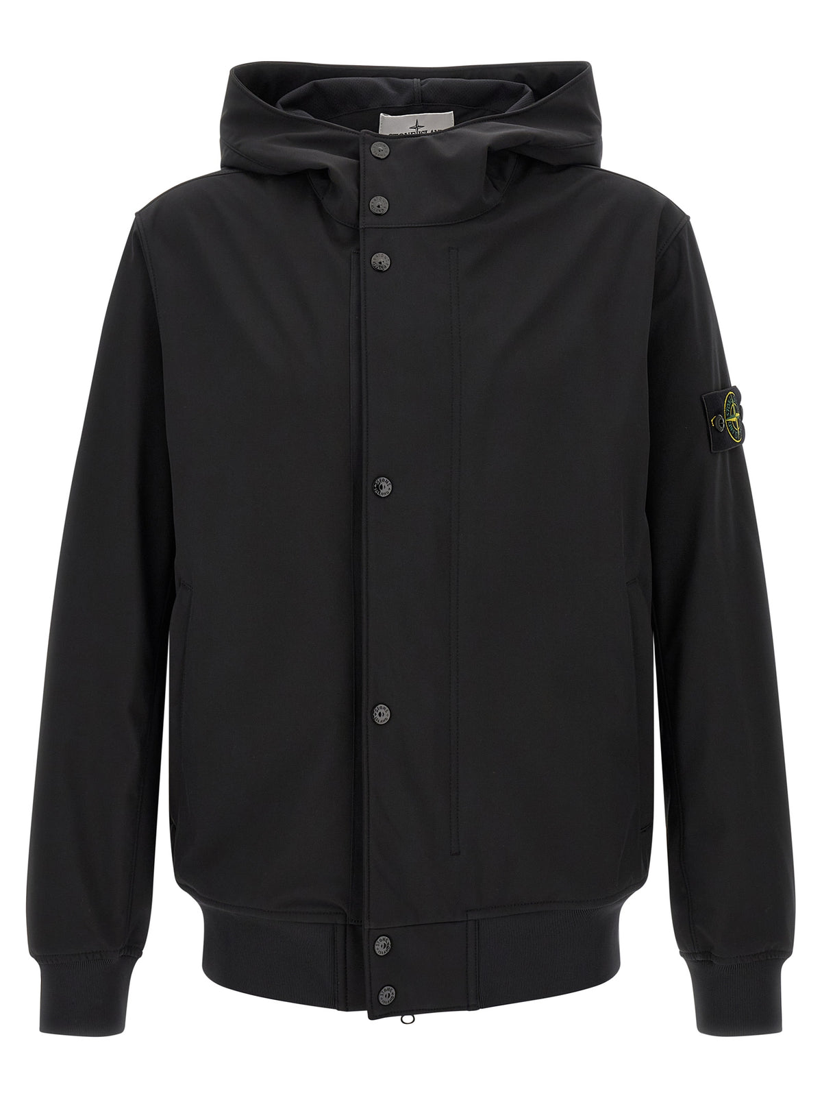 Stone Island Black Polyester Shell Jacket