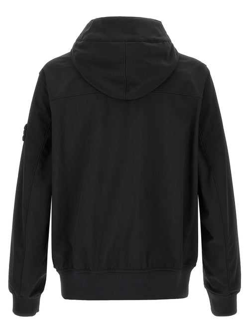 Stone Island Black Polyester Shell Jacket