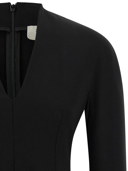 Sportmax Black Viscose Short Dress