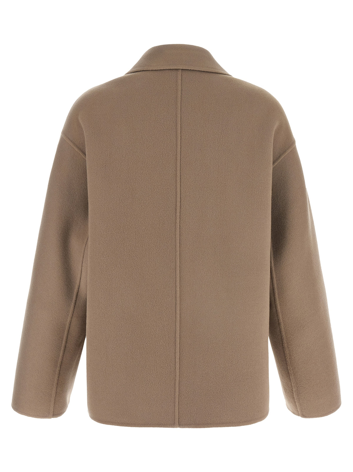 'S Max Mara Beige Wool Full-Length Jacket