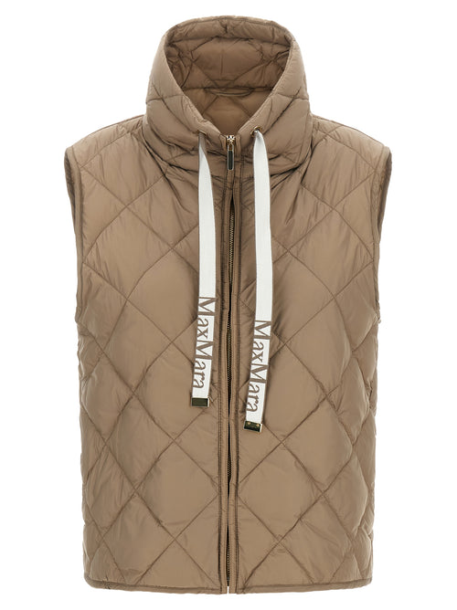 Max Mara Beige Polyamide Sleeveless Jacket
