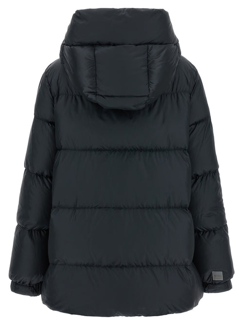 Max Mara Blue Polyester Full-Length Jacket