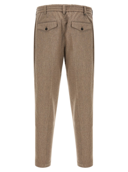 PT Torino Beige Virgin Wool Casual Pants