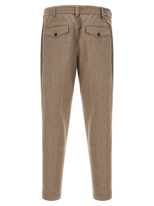 PT Torino Beige Virgin Wool Casual Pants