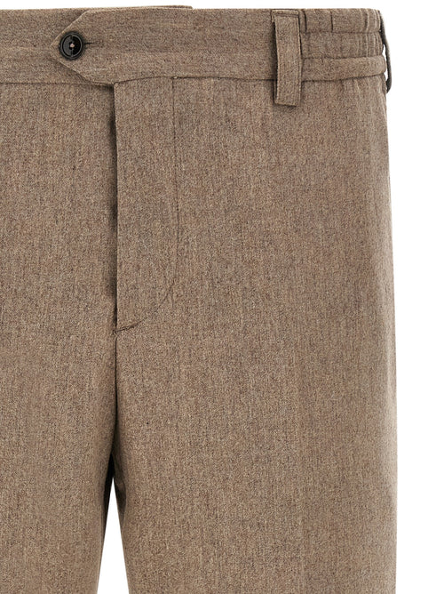 PT Torino Beige Virgin Wool Casual Pants