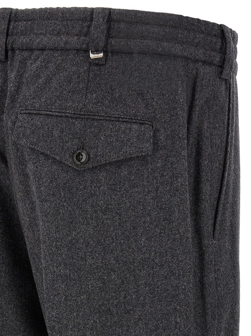 PT Torino Gray Virgin Wool Dress Pants