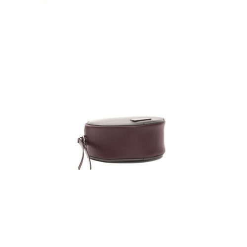 Pompei Donatella Burgundy Leather Women Crossbody Bag