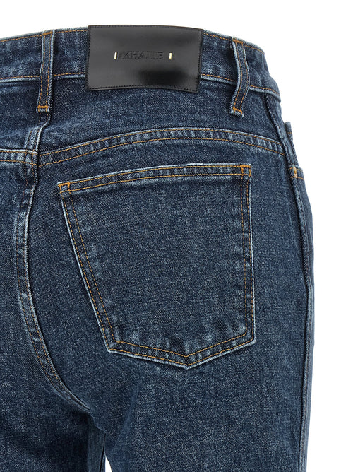 Khaite Blue Cotton Flared Jeans