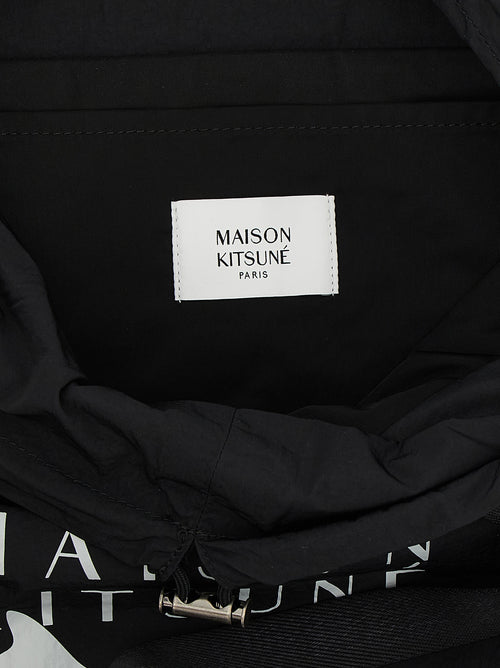 Maison Kitsuné Black Nylon Tote Bag