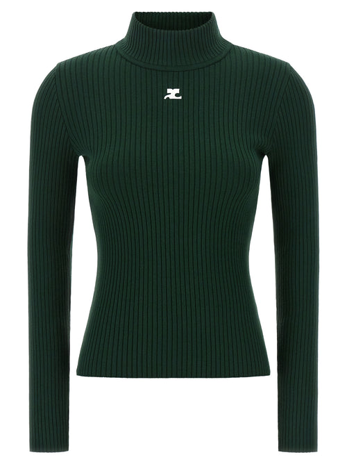 Courrèges Bicolor Viscose Cardigan