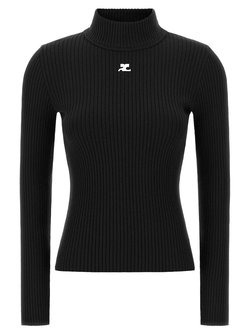 Courrèges Black Viscose Cardigan