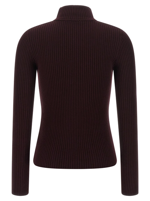 Courrèges Bordeaux Viscose Cardigan