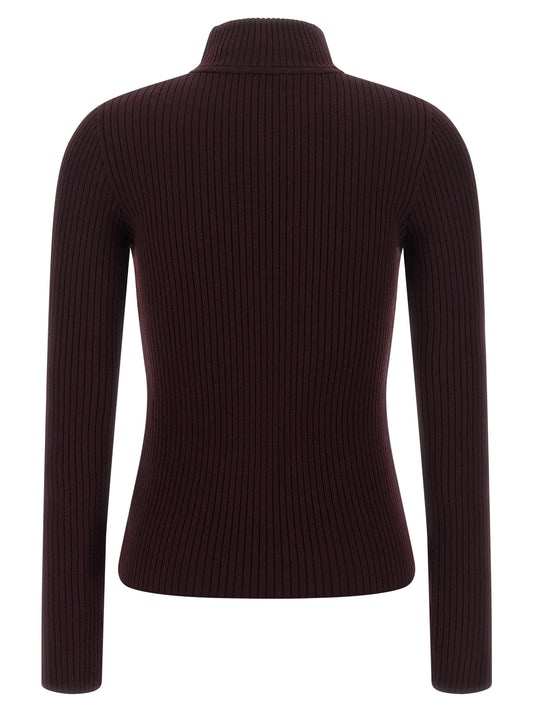 Courrèges Bordeaux Viscose Cardigan
