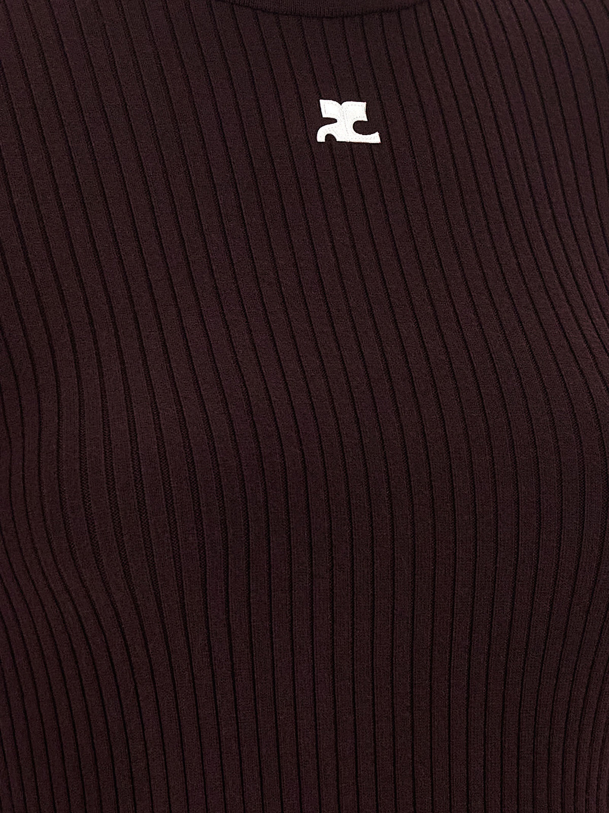 Courrèges Bordeaux Viscose Cardigan