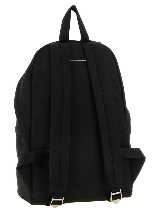 MM6 Maison Margiela Black Polyamide Backpack