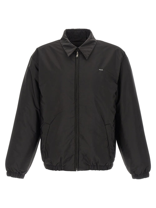 Prada Black Recycled Polyamide Full-Length Jacket