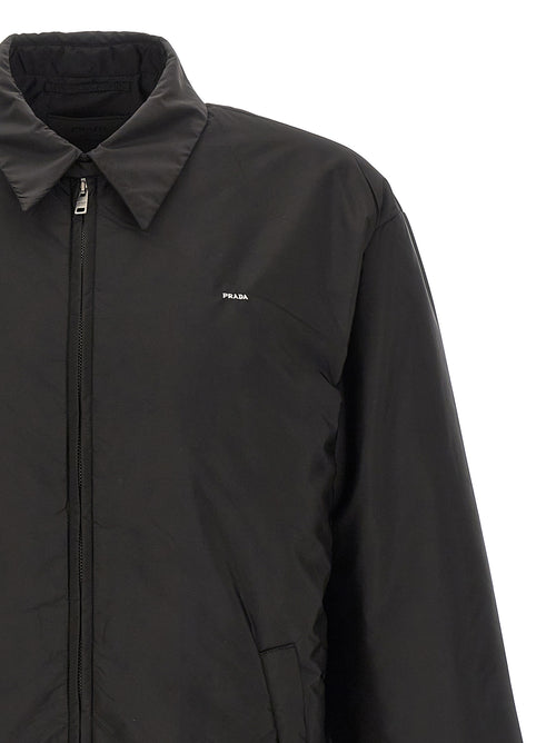 Prada Black Recycled Polyamide Full-Length Jacket