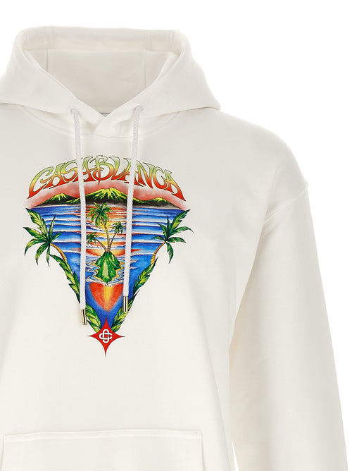 Casablanca White Organic Cotton Sweatshirt