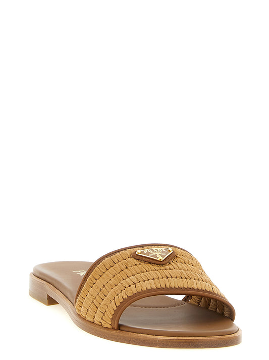 Prada Brown Viscose Slides