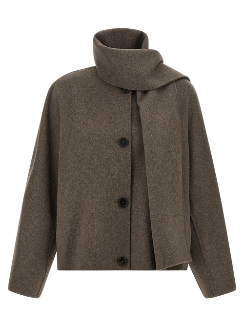 'S Max Mara Brown Wool Full-Length Jacket