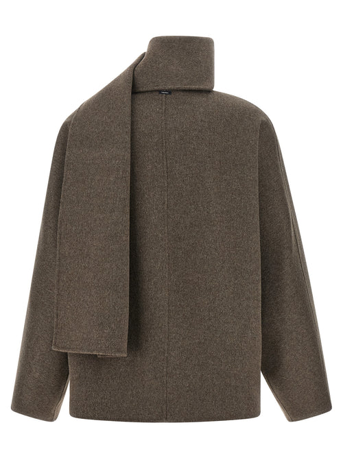 'S Max Mara Brown Wool Full-Length Jacket